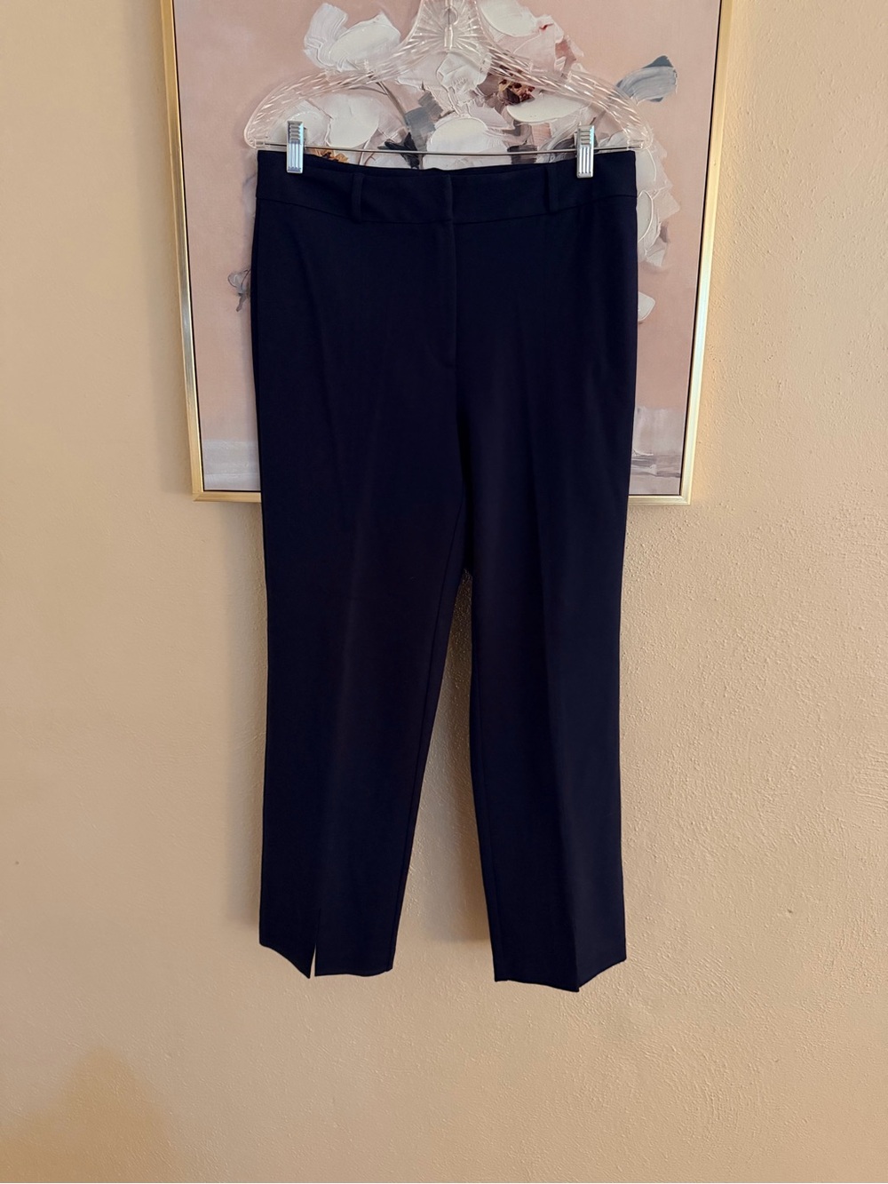 J. McLaughlin Navy Cropped Ankle Pants | Size 8 | Classic Stretch Career Pants